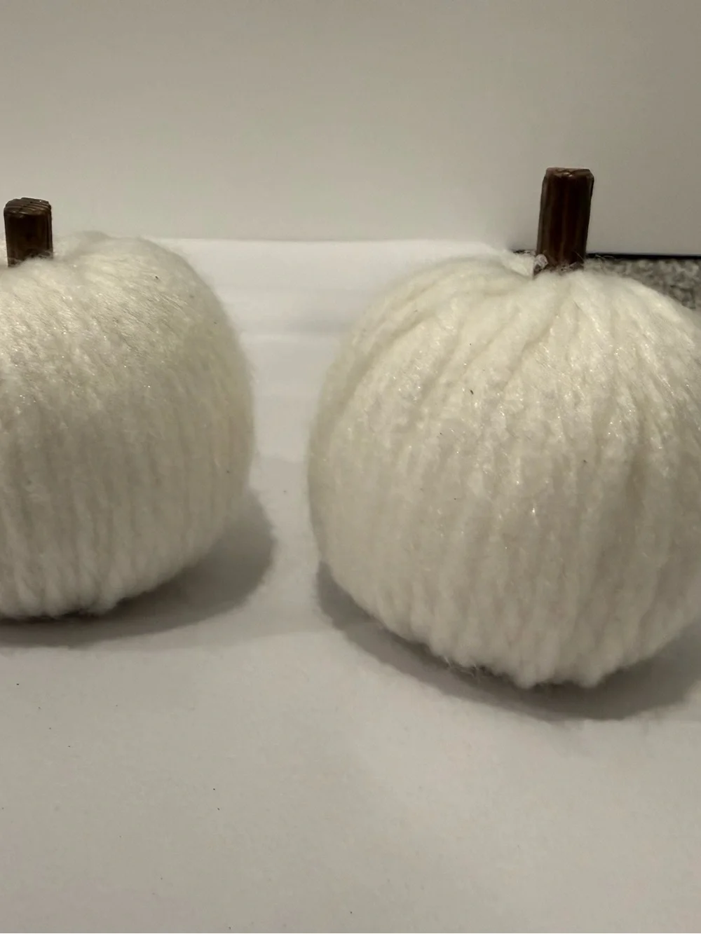 Set of 8 Minimalist Decorative Pumpkins in Gray and White